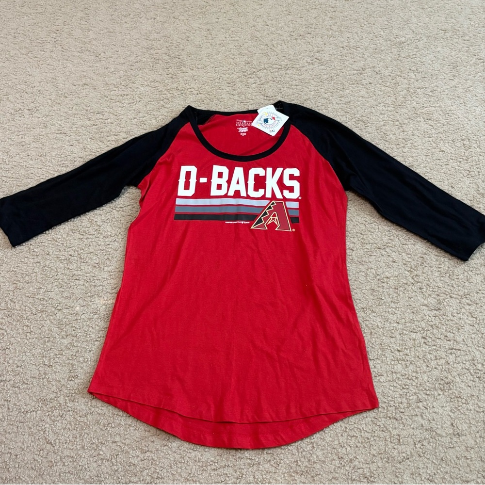 Women’s NWT Arizona Diamondbacks D-backs Raglan Top